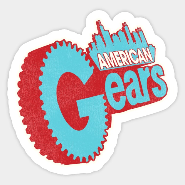 Defunct Chicago American Gears Basketball Team Sticker by Defunctland